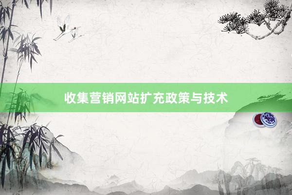 收集营销网站扩充政策与技术