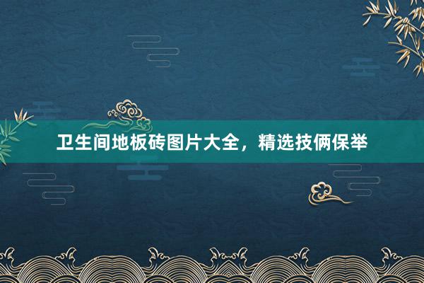 卫生间地板砖图片大全，精选技俩保举